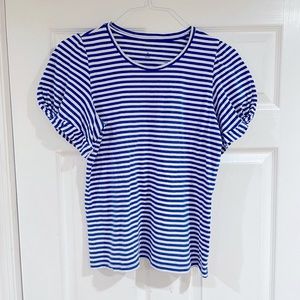 Banana Republic Striped shirt with rouched sleeves